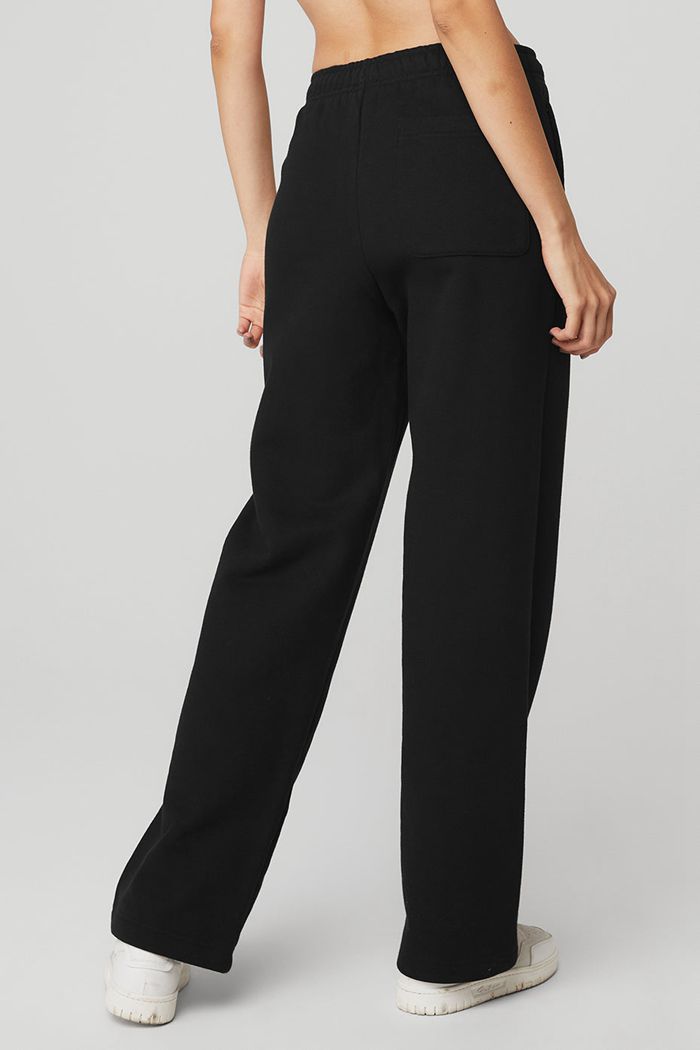 Black Alo Yoga Renown Sweat Women's Pants | 42973QKXE