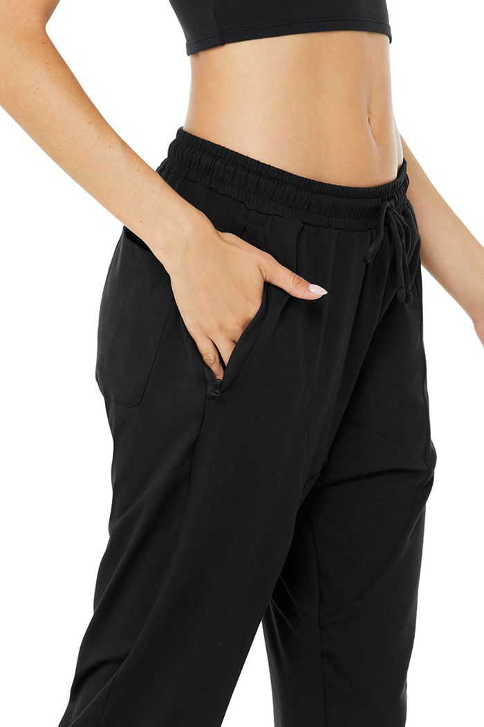 Black Alo Yoga Revitalize Women's Pants | 42376SLNY