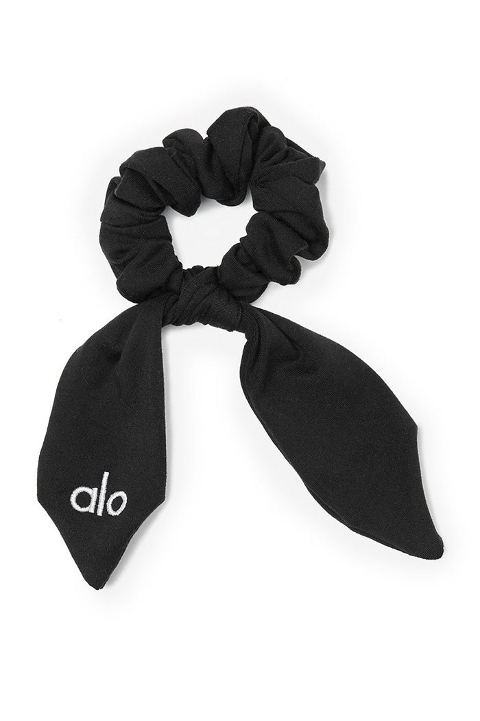 Black Alo Yoga Rhythm Women\'s Scrunchie | 09627PLBD