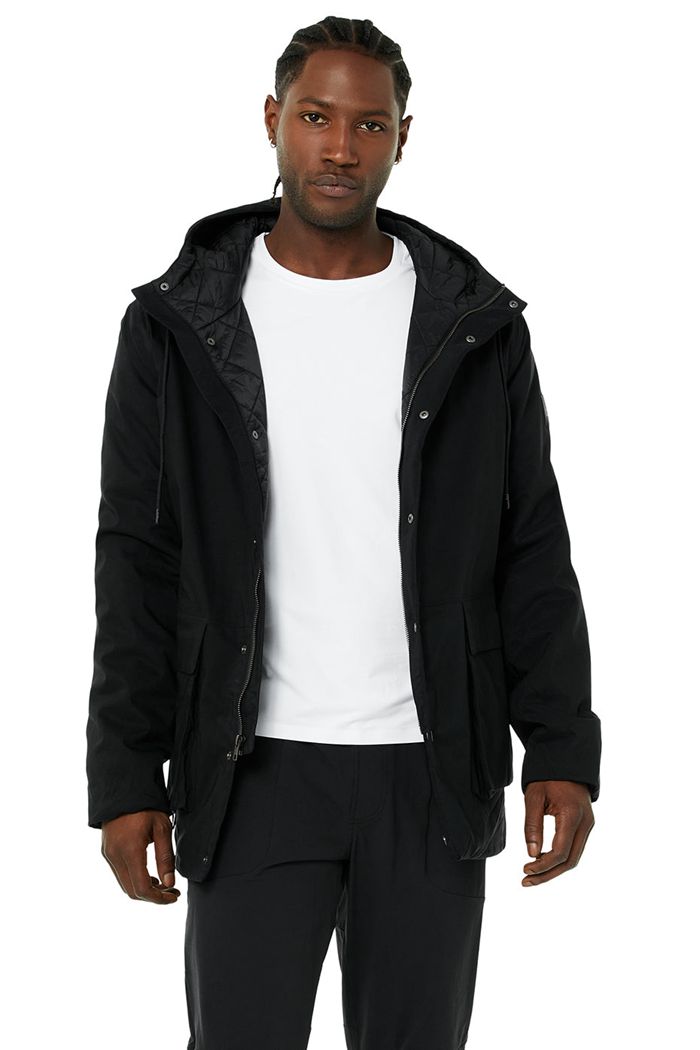 Black Alo Yoga Roam Insulated Men's Jackets | 50134HIFN