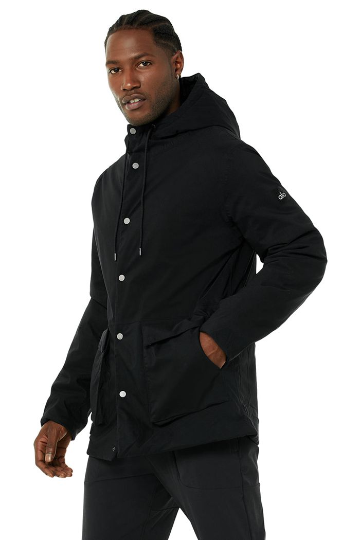 Black Alo Yoga Roam Insulated Men's Jackets | 50134HIFN