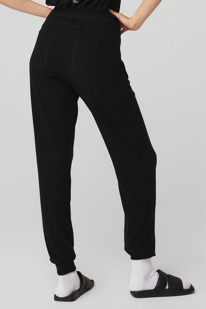 Black Alo Yoga Soho Sweat Women's Pants | 82759EGZT