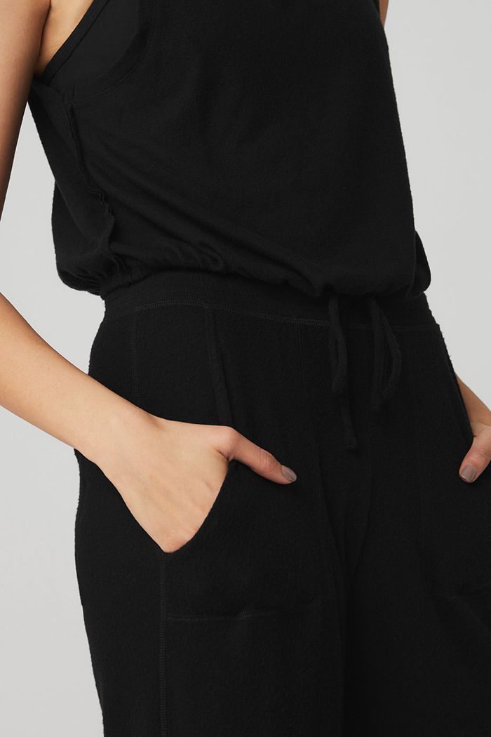 Black Alo Yoga Soho Sweat Women's Pants | 82759EGZT