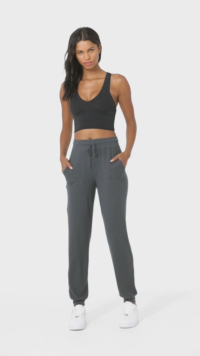 Black Alo Yoga Soho Sweat Women's Pants | 82759EGZT