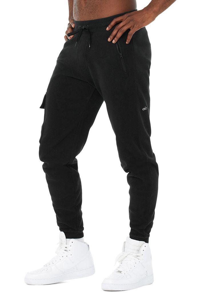 Black Alo Yoga Streetside Sweat Men's Pants | 19856VELT