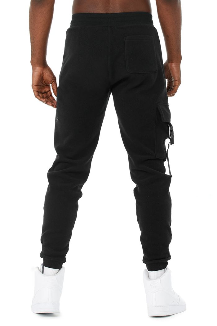 Black Alo Yoga Streetside Sweat Men's Pants | 19856VELT