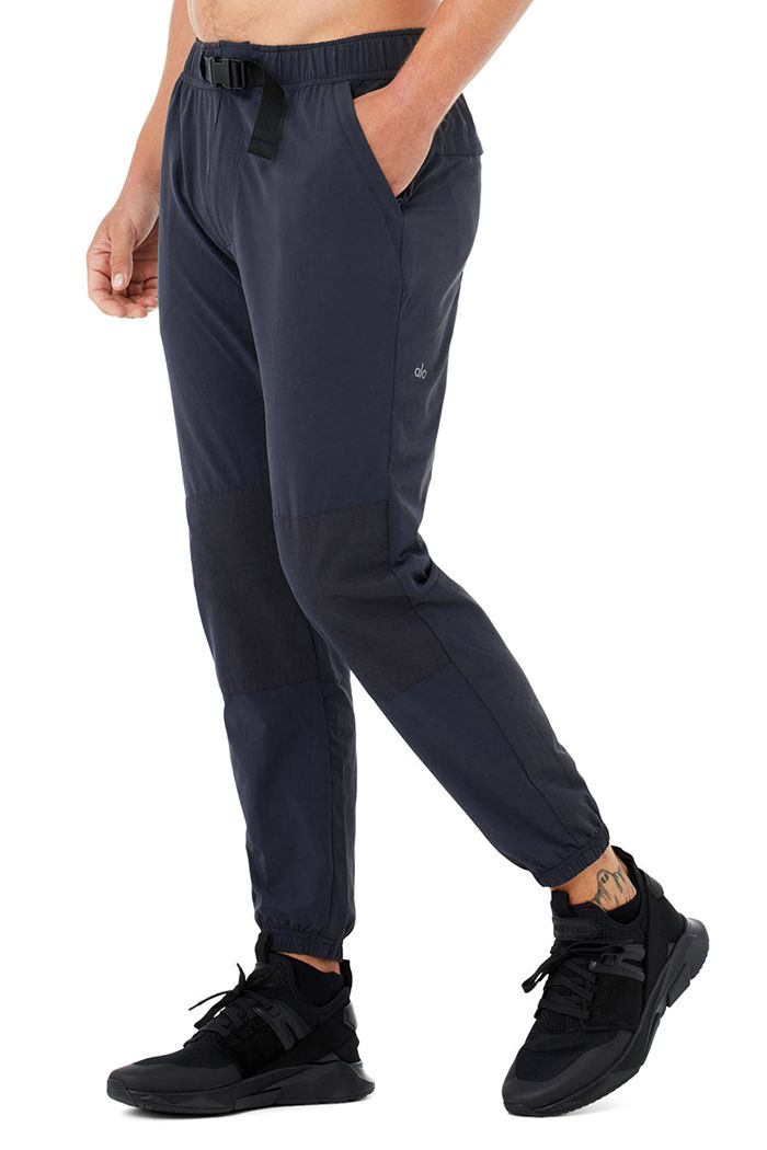 Black Alo Yoga Talus Tech Men's Pants | 76340LZJH