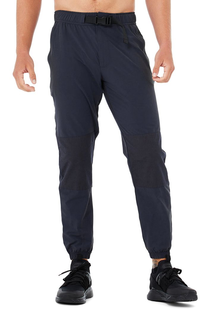 Black Alo Yoga Talus Tech Men\'s Pants | 76340LZJH