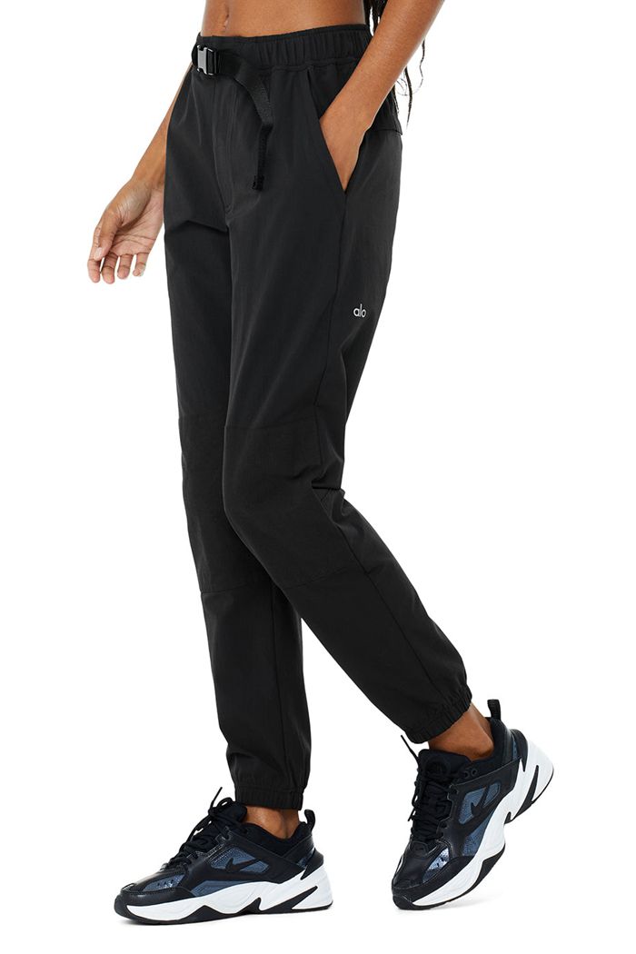 Black Alo Yoga Talus Tech Women's Pants | 24805BMOY