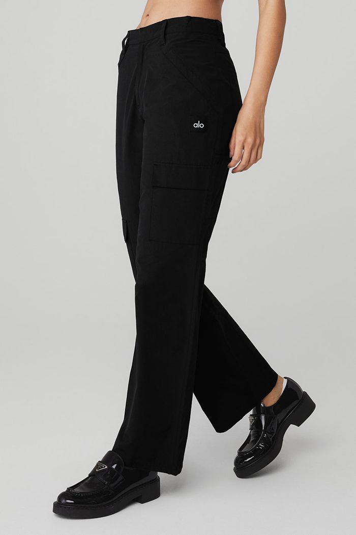 Black Alo Yoga The Edge Women's Trousers | 14736JEWR