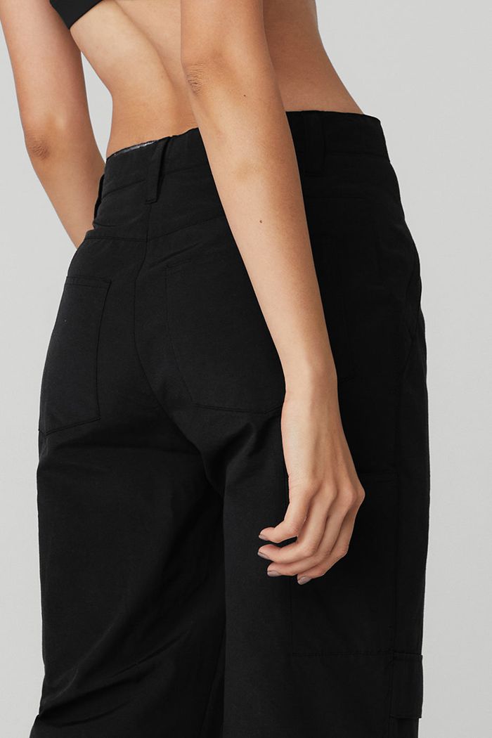 Black Alo Yoga The Edge Women's Trousers | 14736JEWR