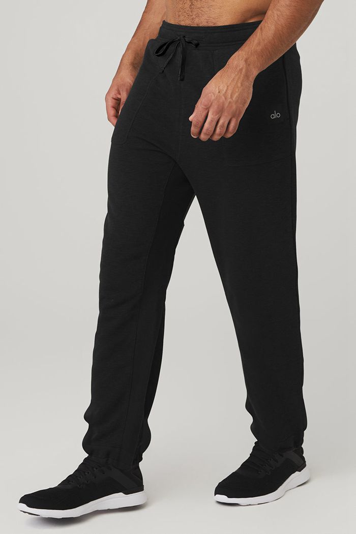 Black Alo Yoga The Qualifier Men\'s Pants | 25893HGRY