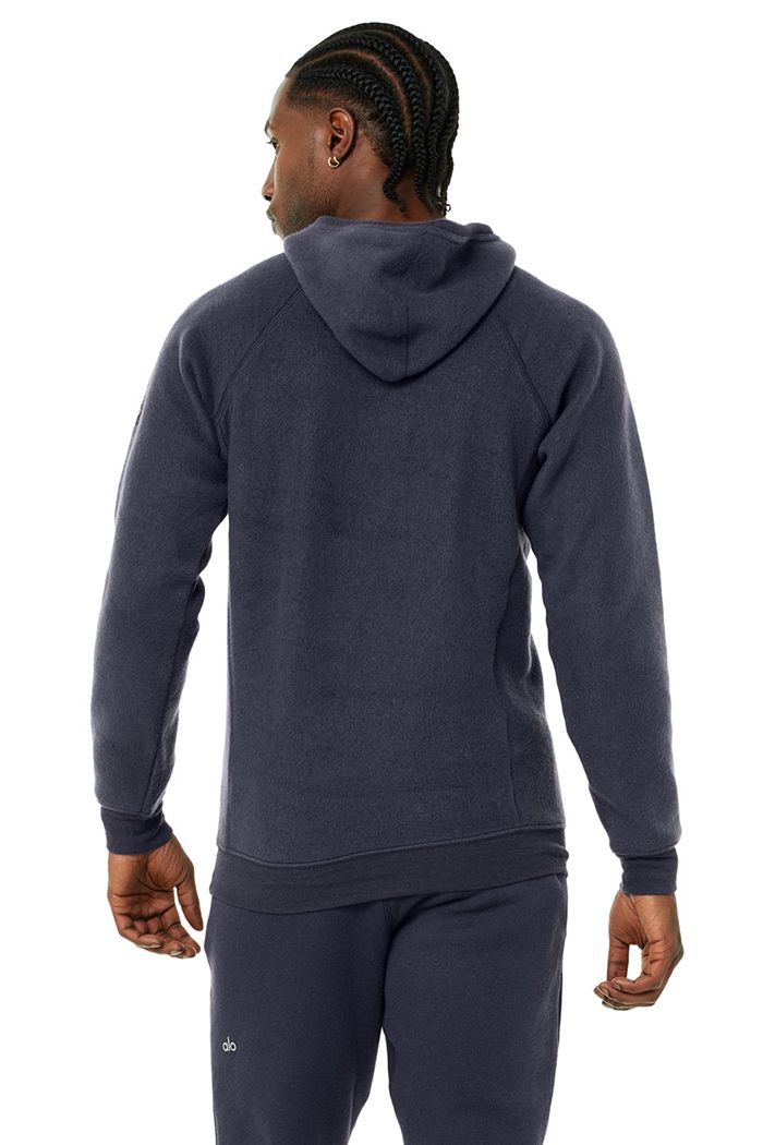 Black Alo Yoga The Triumph Men's Hoodie | 21035GIMV