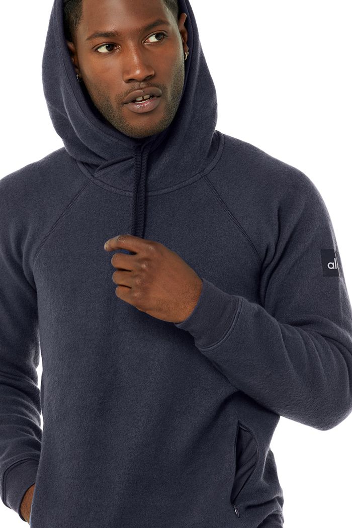 Black Alo Yoga The Triumph Men's Hoodie | 21035GIMV