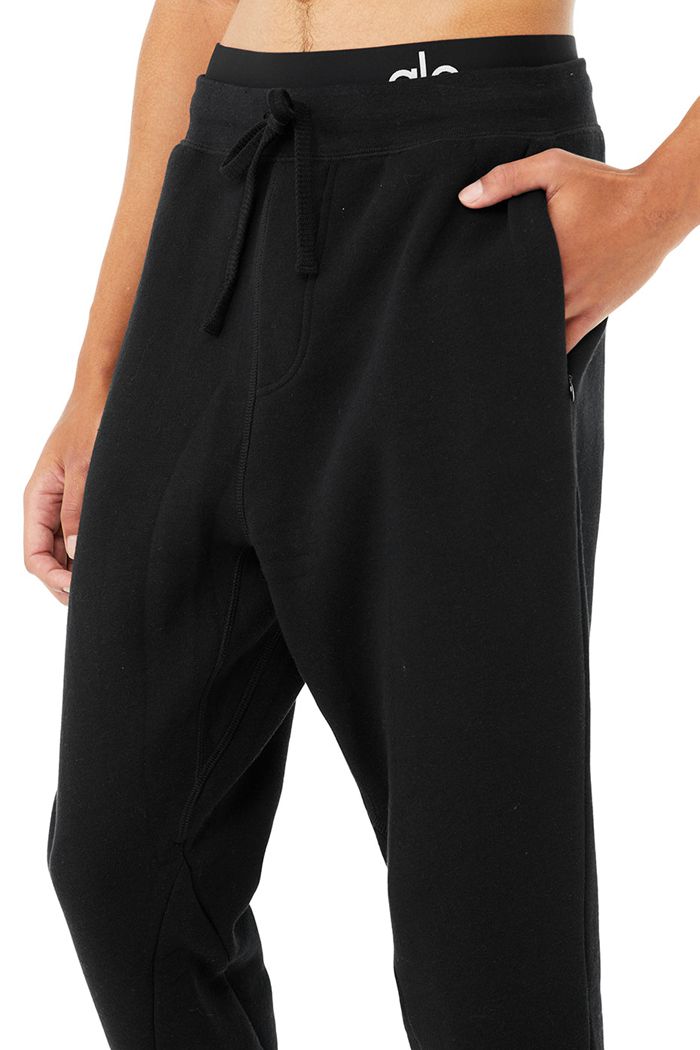 Black Alo Yoga The Triumph Sweat Men's Pants | 76418IWNQ