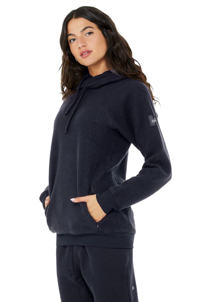 Black Alo Yoga The Triumph Women's Hoodie | 56341USJR