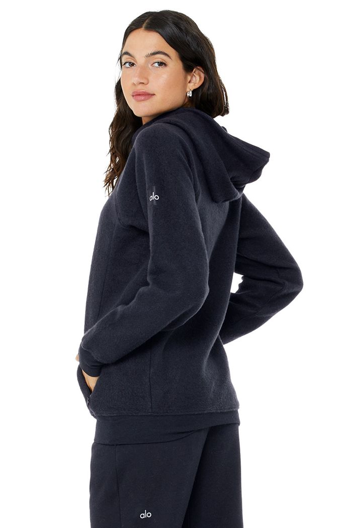 Black Alo Yoga The Triumph Women's Hoodie | 56341USJR