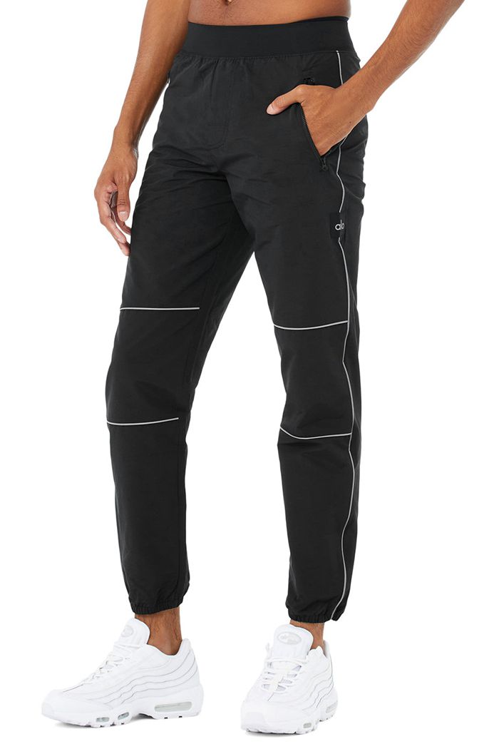 Black Alo Yoga Torrent Track Sweat Men's Pants | 49178PYWL