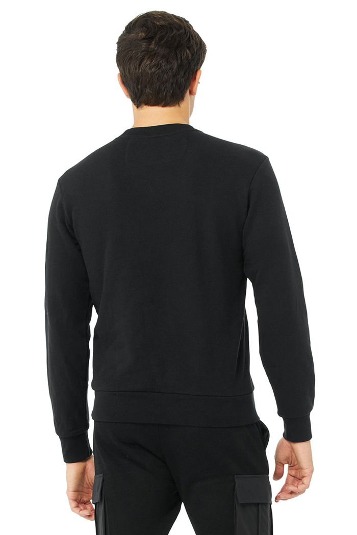 Black Alo Yoga Traverse Men's Pullover | 64079NQDW