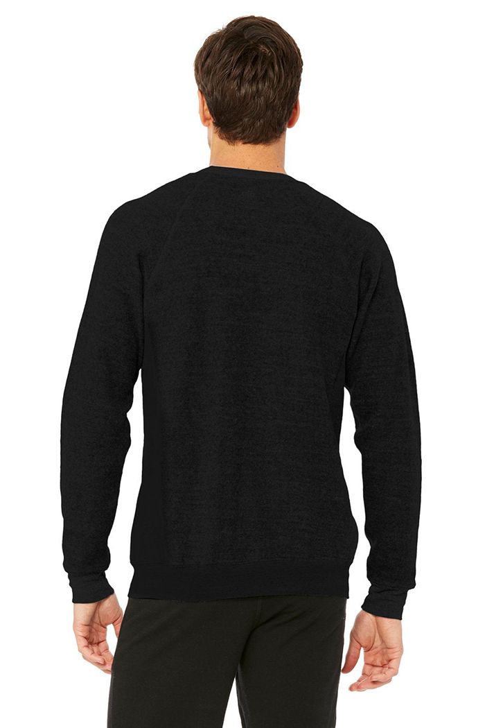 Black Alo Yoga Triumph Crew Neck Sweatshirt Men's Long Sleeve | 97650LBJA