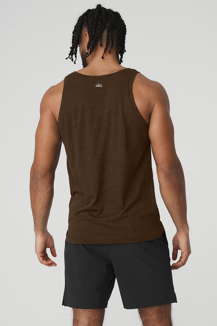 Black Alo Yoga Triumph Men's Vest | 05347VMEY