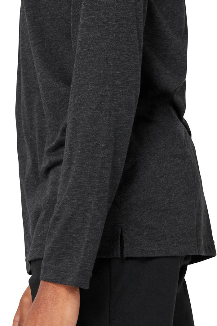 Black Alo Yoga Triumph Tee Men's Long Sleeve | 67913ZUGJ