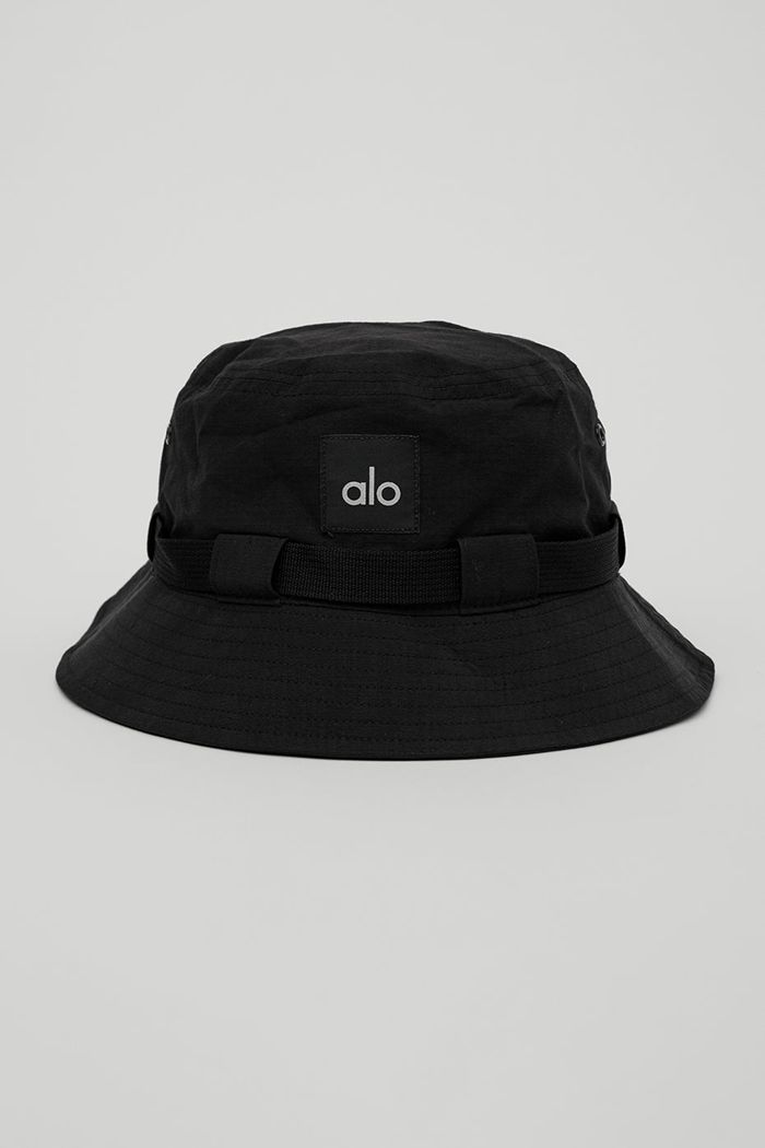 Black Alo Yoga Undeniable Bucket Women\'s Hats | 08274BOVA