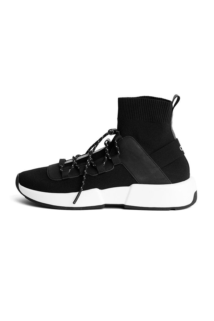 Black Alo Yoga Wanderer Sneaker Women's Shoes | 19702SUKB