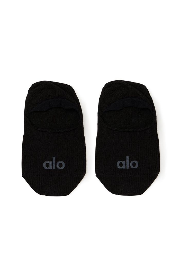 Black Grey Alo Yoga Conceal Women\'s Socks | 42875NHFU