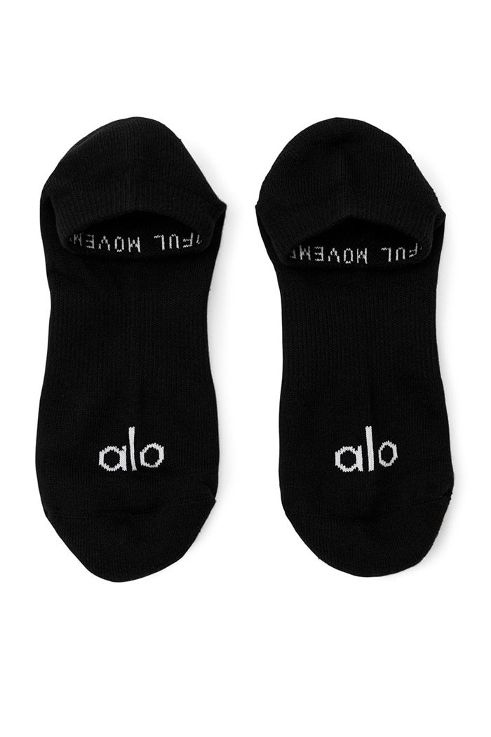 Black White Alo Yoga Street Men\'s Socks | 54203WAZB