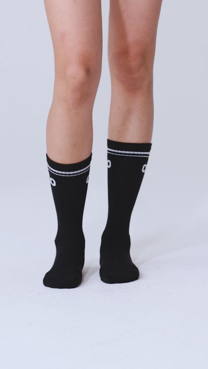 Black White Alo Yoga Throwback Men's Socks | 92801KGUZ