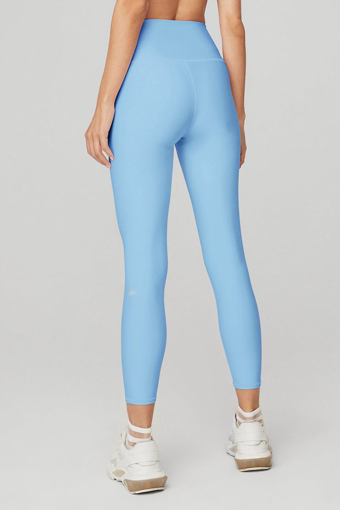 Blue Alo Yoga 7/8 High-Waist Airlift Women's Leggings | 03895NRJC