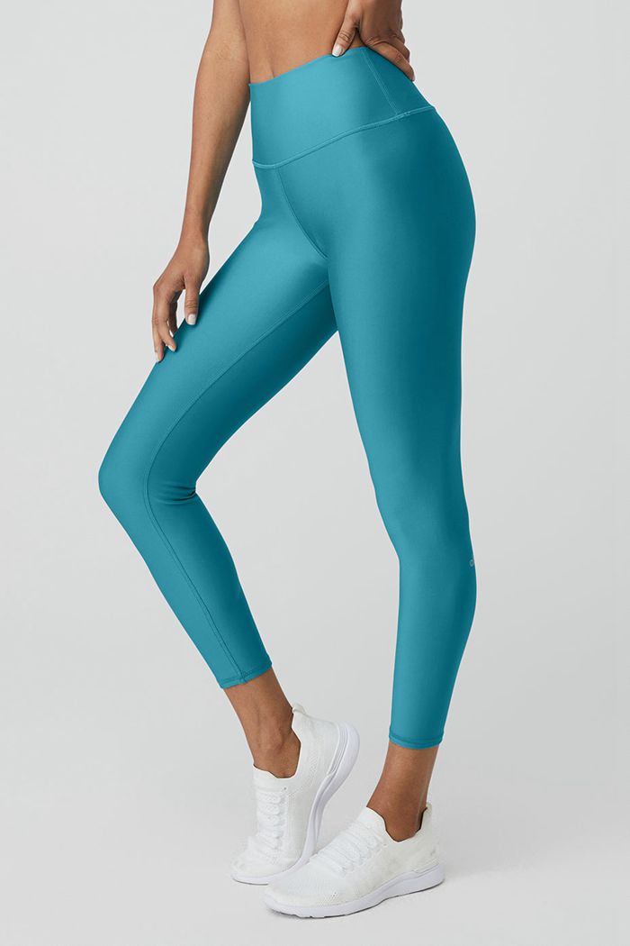 Blue Alo Yoga 7/8 High-Waist Airlift Women's Leggings | 67140UWPH