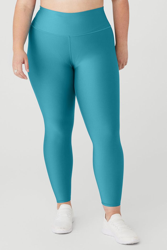 Blue Alo Yoga 7/8 High-Waist Airlift Women's Leggings | 67140UWPH