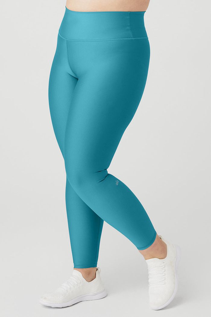 Blue Alo Yoga 7/8 High-Waist Airlift Women's Leggings | 67140UWPH