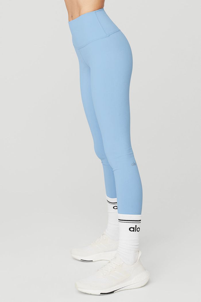 Blue Alo Yoga High-Waist Airbrush Women's Leggings | 42905EBGP