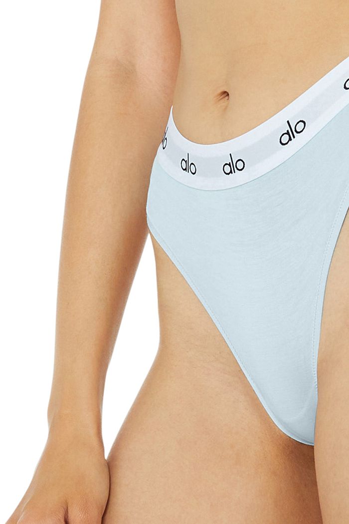 Blue Alo Yoga Icon Cheeky Women's Underwear | 02819BCXY