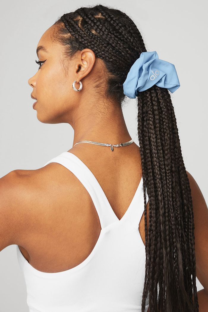 Blue Alo Yoga Oversized Women's Scrunchie | 68210RAEC