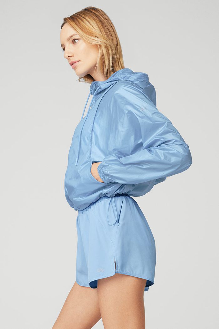 Blue Alo Yoga Sprinter Women's Jackets | 57086PXAL