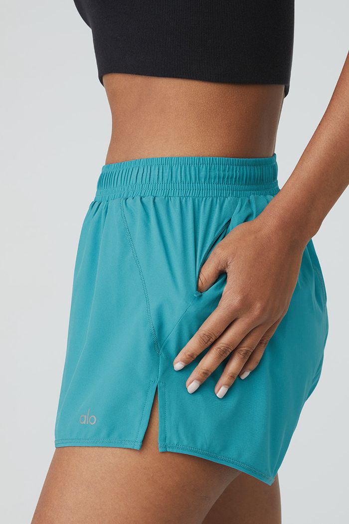 Blue Alo Yoga Stride Women's Short | 87402QKOU