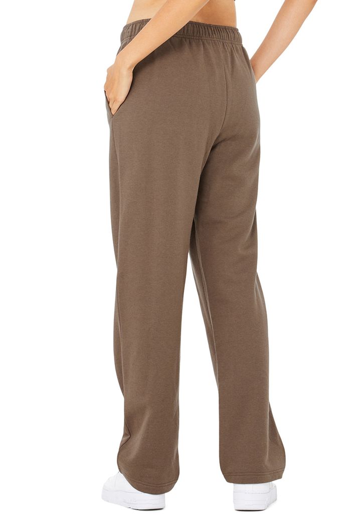 Brown Alo Yoga Accolade Straight Leg Sweat Women's Pants | 09758HXYU