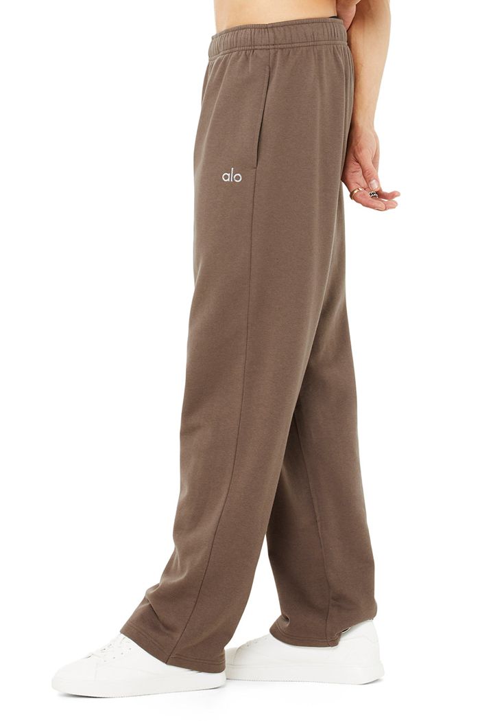 Brown Alo Yoga Accolade Straight Leg Sweat Men's Pants | 39042ODTM