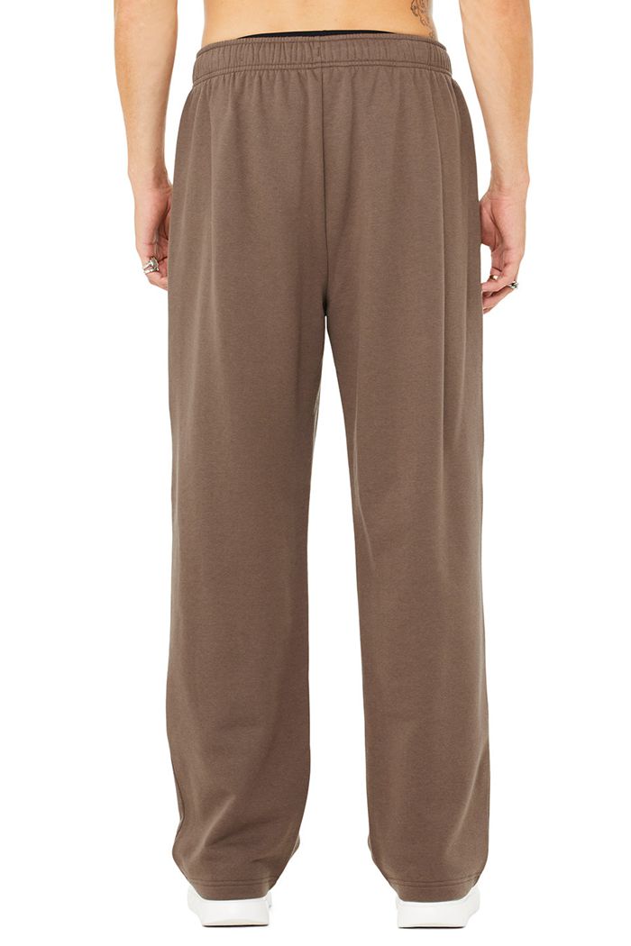 Brown Alo Yoga Accolade Straight Leg Sweat Men's Pants | 39042ODTM