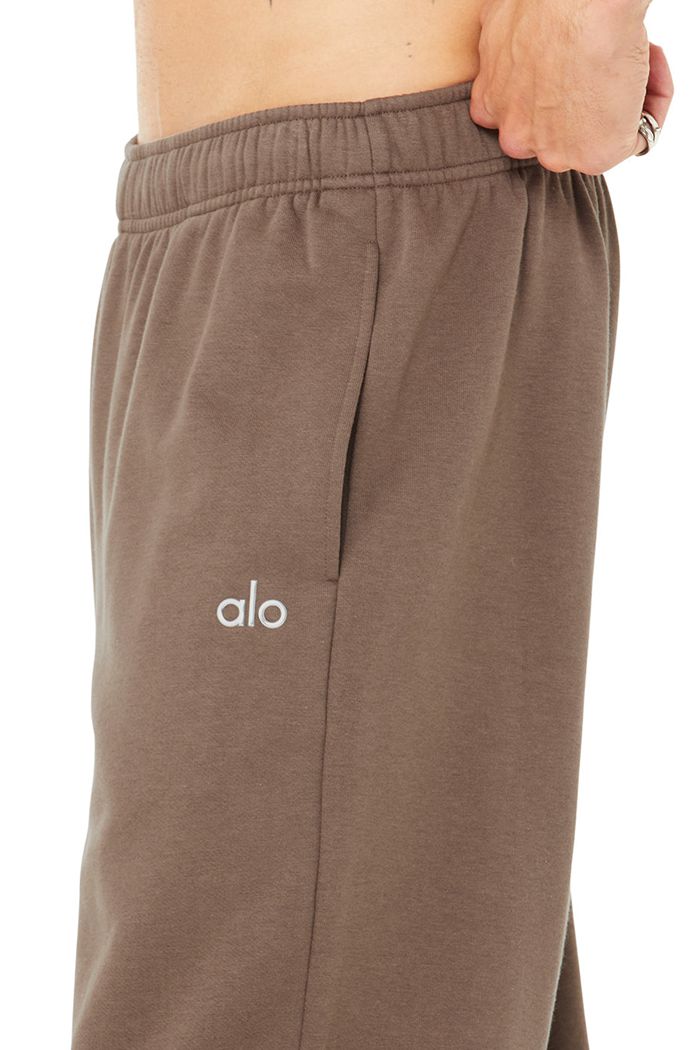 Brown Alo Yoga Accolade Straight Leg Sweat Men's Pants | 39042ODTM