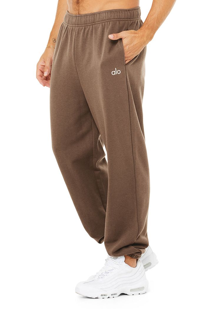 Brown Alo Yoga Accolade Sweat Men's Pants | 37925RBUX