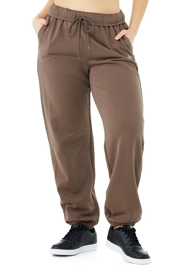 Brown Alo Yoga Accolade Sweat Women's Pants | 15308MAKH