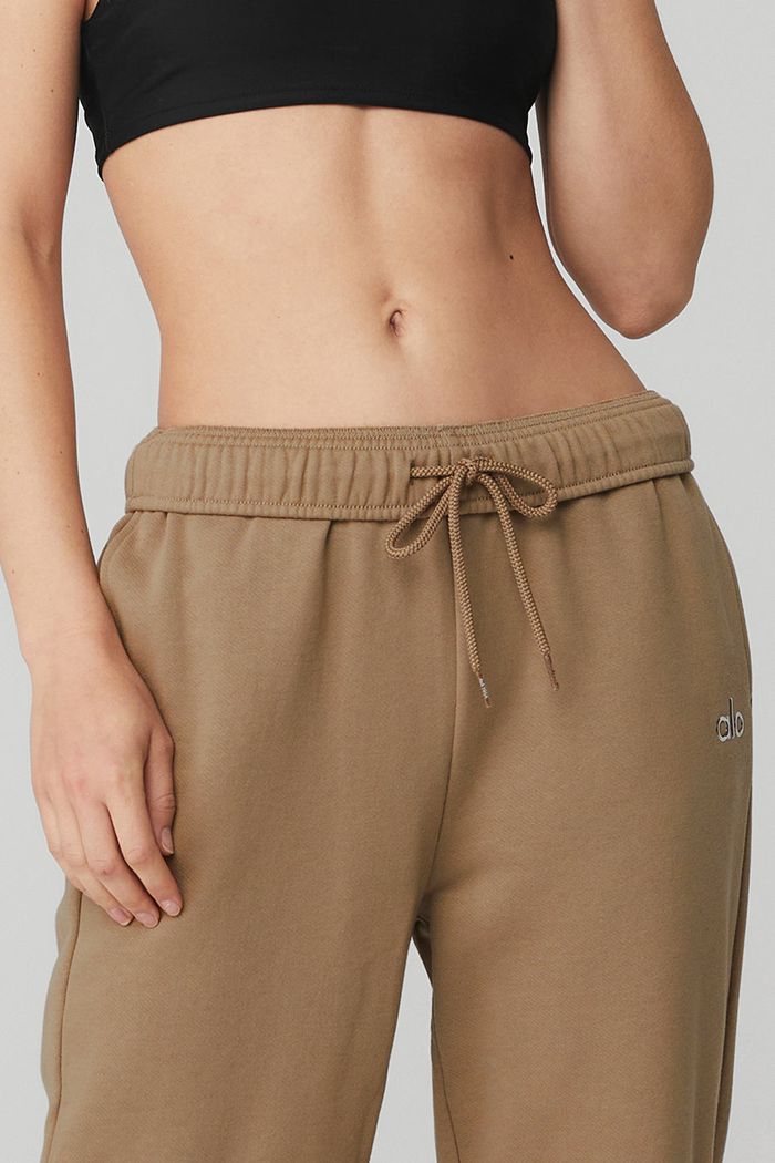 Brown Alo Yoga Accolade Sweat Women's Pants | 70169BSQI