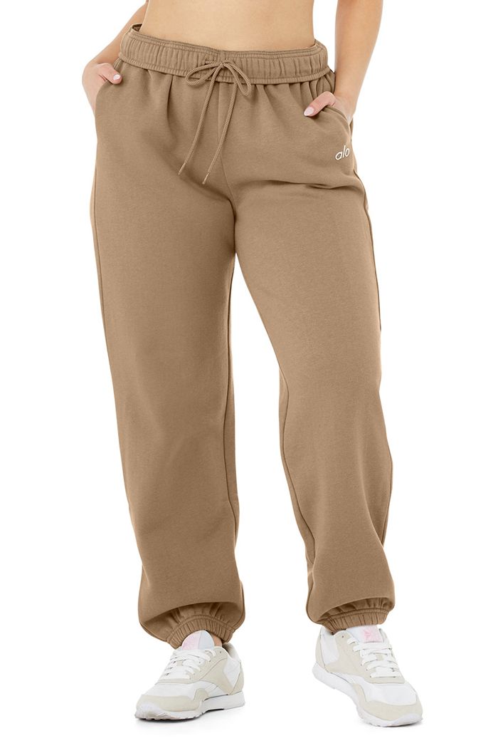 Brown Alo Yoga Accolade Sweat Women's Pants | 70169BSQI