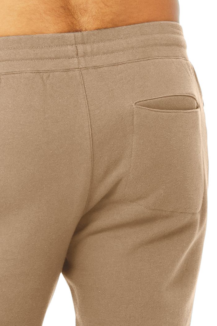 Brown Alo Yoga Baseline Sweat Men's Pants | 14609ULAS