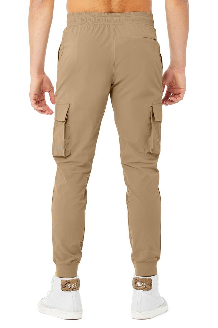 Brown Alo Yoga Cargo Division Field Men's Pants | 03584DEPG